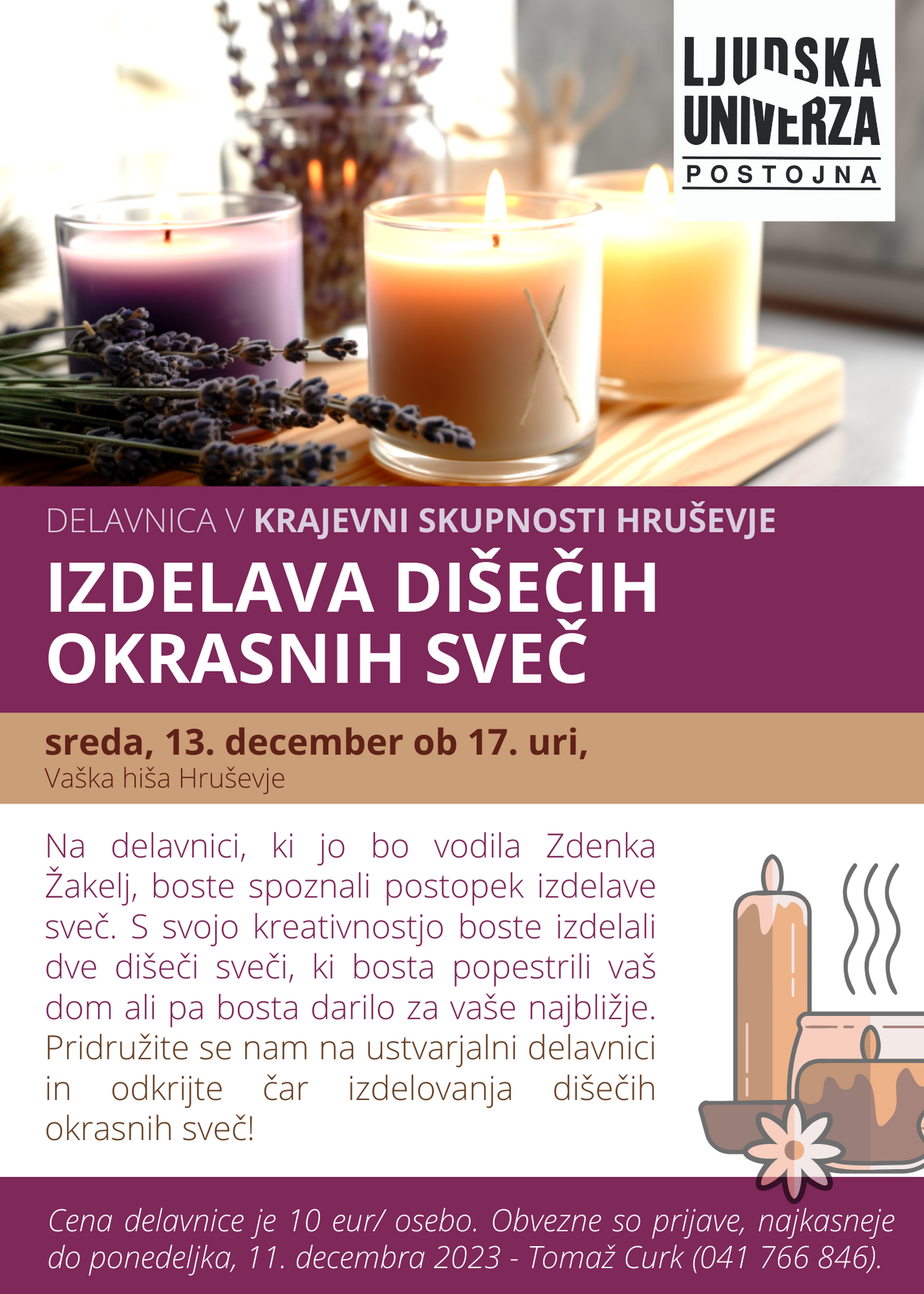 dišeče sveče _ hruševje_ december 2023